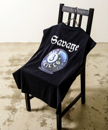 ヴィンテージライク ピグメント加工 アソート グラフィック オーバーサイズ ノースリーブ プリントTシャツ バックプリント