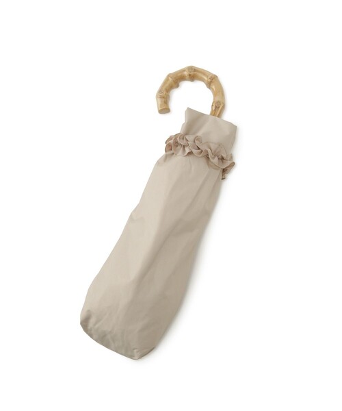 ROPE' PICNIC（ロペピクニック）の「【晴雨兼用・遮光】2段折りたたみ美シルエット傘（折りたたみ傘・レディース・ブラック/オフホワイト/ベージュ・FREE）」の4枚目の写真
