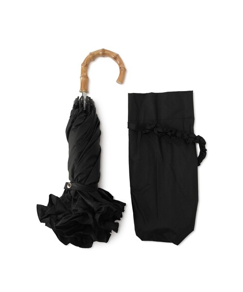 ROPE' PICNIC（ロペピクニック）の「【晴雨兼用・遮光】2段折りたたみ美シルエット傘（折りたたみ傘・レディース・ブラック/オフホワイト/ベージュ・FREE）」の14枚目の写真