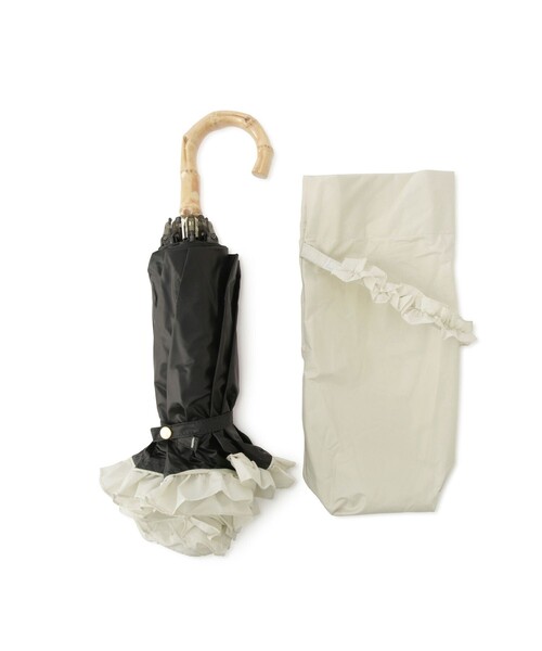 ROPE' PICNIC（ロペピクニック）の「【晴雨兼用・遮光】2段折りたたみ美シルエット傘（折りたたみ傘・レディース・ブラック/オフホワイト/ベージュ・FREE）」の18枚目の写真