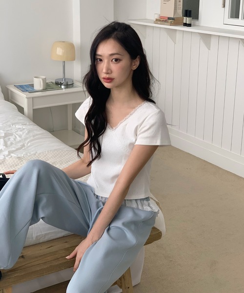by muni:r(バイ ムニール)の「パンチングレース半袖Tシャツ(Tシャツ/カットソー・レディース・ライトグレー/アイボリー・FREE)」の22枚目の写真