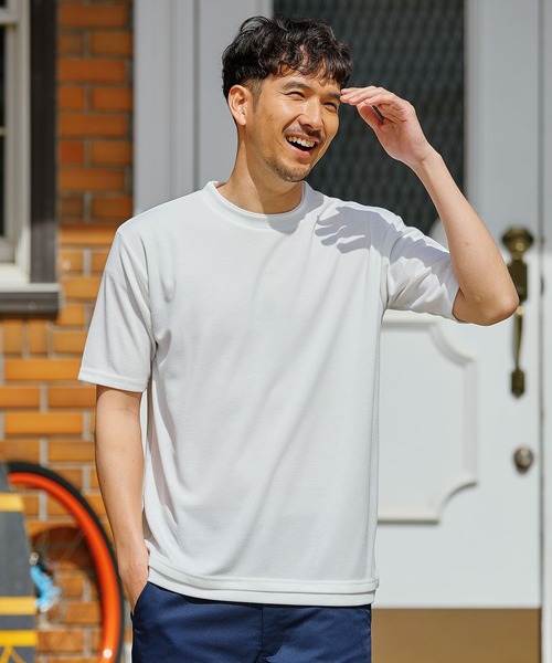 FOUND GOOD（ファウンドグッド）の「ポンチレイヤードTシャツ（Tシャツ/カットソー・メンズ・ブルー系/ベージュ/グリーン/ブラック/ホワイト系1/グレー系・XL/S/L/M）」の2枚目の写真