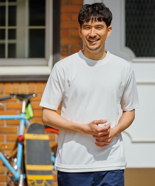 FOUND GOOD（ファウンドグッド）の「ポンチレイヤードTシャツ（Tシャツ/カットソー・メンズ・ブルー系/ベージュ/グリーン/ブラック/ホワイト系1/グレー系・XL/S/L/M）」の7枚目の写真