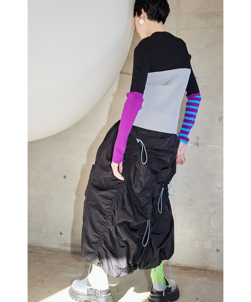 OMMO（オーエムエムオー）の「BUSTIER DOCKING BORDER KNIT CD