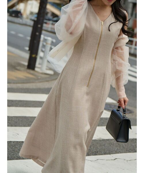 LAGUNAMOON（ラグナムーン）の「シアーチュールシャツ（シャツ/ブラウス・レディース・モカ/アイボリー/グレー・FREE）」の19枚目の写真