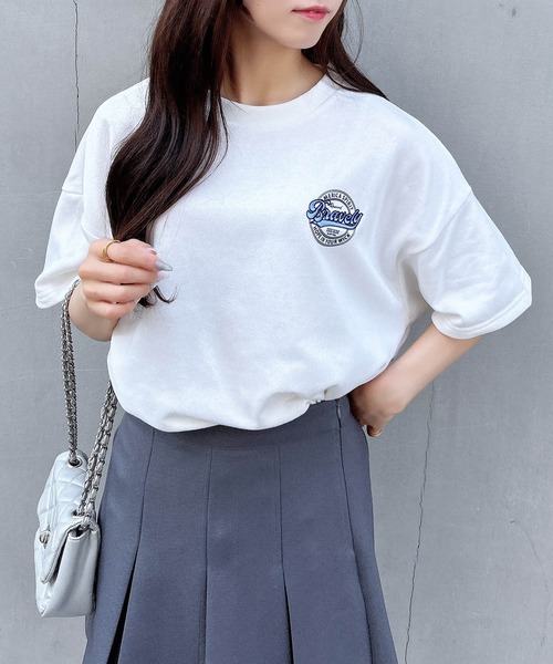 INGNI(イング)の「バックサークルミニスウェットチュニック(Tシャツ/カットソー・レディース・オートミール/オフホワイト/チャコールグレー・M)」の8枚目の写真