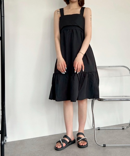 SHEPP(シープ)の「パール付き フラット 厚底 ギャザー EVAサンダル(サンダル・レディース・ホワイト/ブラック・M/L)」の7枚目の写真
