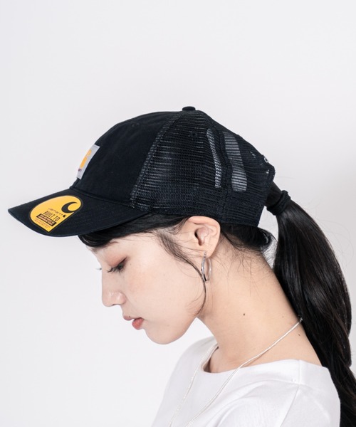 Carhartt（カーハート）の「【CARHARTT】ユニセックス 帽子　メッシュキャップ（キャップ・メンズ・カーキ/グレー/ブラック・FREE）」の15枚目の写真