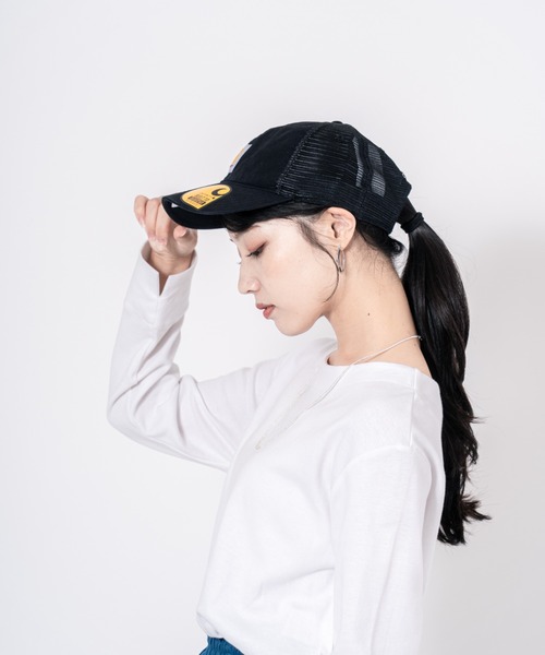 Carhartt（カーハート）の「【CARHARTT】ユニセックス 帽子　メッシュキャップ（キャップ・メンズ・カーキ/グレー/ブラック・FREE）」の17枚目の写真