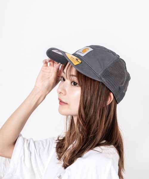 Carhartt（カーハート）の「【CARHARTT】ユニセックス 帽子　メッシュキャップ（キャップ・メンズ・カーキ/グレー/ブラック・FREE）」の22枚目の写真