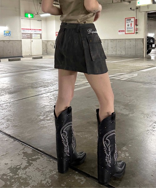 sedacle girl(セダクルガール)の「ポケットベルト付きミニスカート(スカート・レディース・ブラック/ブラウン・SMALL/MEDIUM)」の18枚目の写真