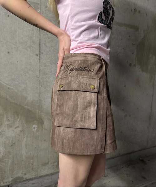 sedacle girl(セダクルガール)の「ポケットベルト付きミニスカート(スカート・レディース・ブラック/ブラウン・SMALL/MEDIUM)」の19枚目の写真