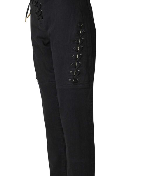 HYSTERIC GLAMOUR（ヒステリックグラマー）の「レースアップデニムストレッチパンツ（デニムパンツ・レディース・ブラック/ピンク/ライトインディゴブルー・MEDIUM/X-SMALL/SMALL）」の16枚目の写真