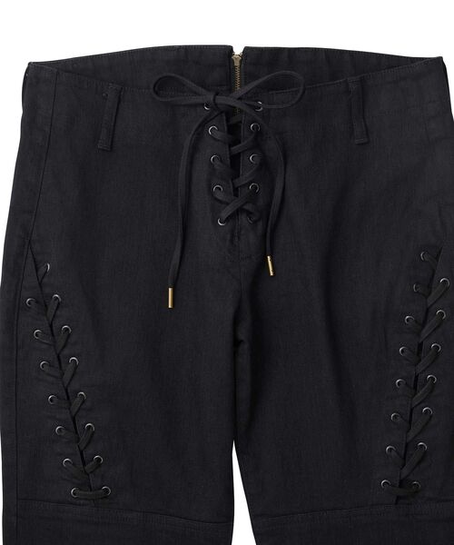 HYSTERIC GLAMOUR（ヒステリックグラマー）の「レースアップデニムストレッチパンツ（デニムパンツ・レディース・ブラック/ピンク/ライトインディゴブルー・MEDIUM/X-SMALL/SMALL）」の18枚目の写真