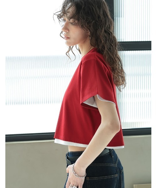 2025 SUMMER COLLECTION]セミクロップド半袖Tシャツ（Tシャツ