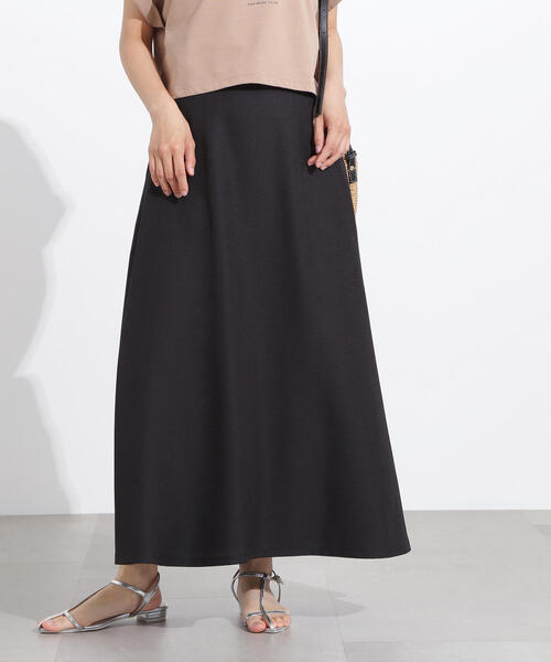 N.（N. Natural Beauty Basic）（エヌエヌナチュラルビューティーベーシック）の「リネンライクＡラインスカート（スカート・レディース・キャメル/ベージュ/ブラック・MEDIUM）」の8枚目の写真