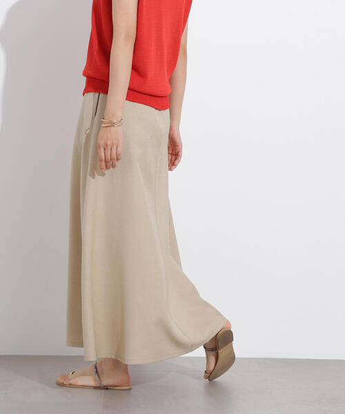 N.（N. Natural Beauty Basic）（エヌエヌナチュラルビューティーベーシック）の「リネンライクＡラインスカート（スカート・レディース・キャメル/ベージュ/ブラック・MEDIUM）」の16枚目の写真