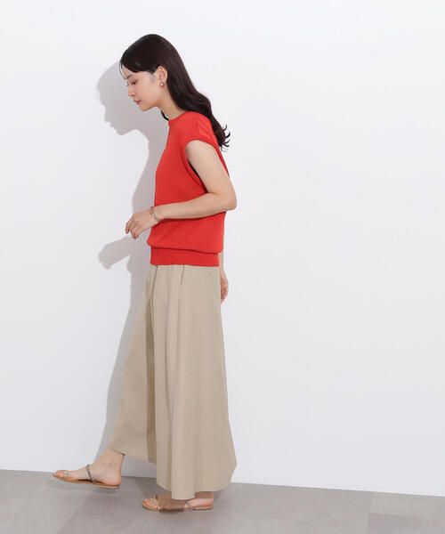 N.（N. Natural Beauty Basic）（エヌエヌナチュラルビューティーベーシック）の「リネンライクＡラインスカート（スカート・レディース・キャメル/ベージュ/ブラック・MEDIUM）」の18枚目の写真