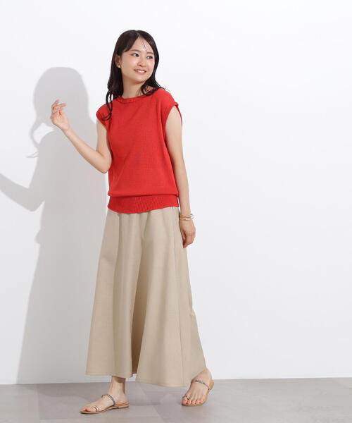 N.（N. Natural Beauty Basic）（エヌエヌナチュラルビューティーベーシック）の「リネンライクＡラインスカート（スカート・レディース・キャメル/ベージュ/ブラック・MEDIUM）」の20枚目の写真