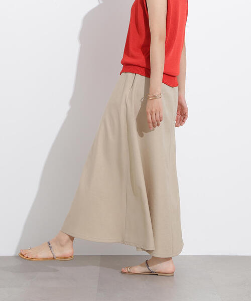 N.（N. Natural Beauty Basic）（エヌエヌナチュラルビューティーベーシック）の「リネンライクＡラインスカート（スカート・レディース・キャメル/ベージュ/ブラック・MEDIUM）」の21枚目の写真