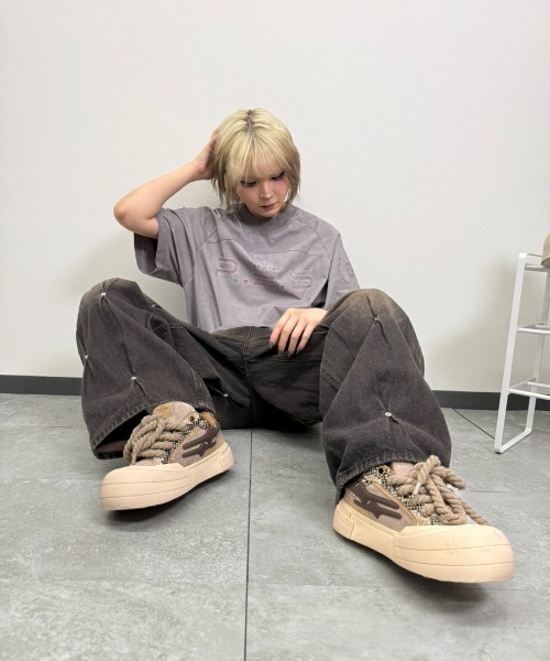 ATMARK(アットマーク)の「《ワンサイズ / UNISEX 》R.E.Sロゴ Tee Tシャツ(Tシャツ/カットソー・メンズ・グレー/カーキ・MEDIUM)」の11枚目の写真