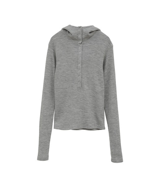 CLANE（クラネ）の「CLANE/クラネ/WOOL RIB HOODED TIGHT TOPS