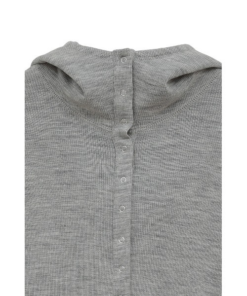 CLANE（クラネ）の「CLANE/クラネ/WOOL RIB HOODED TIGHT TOPS