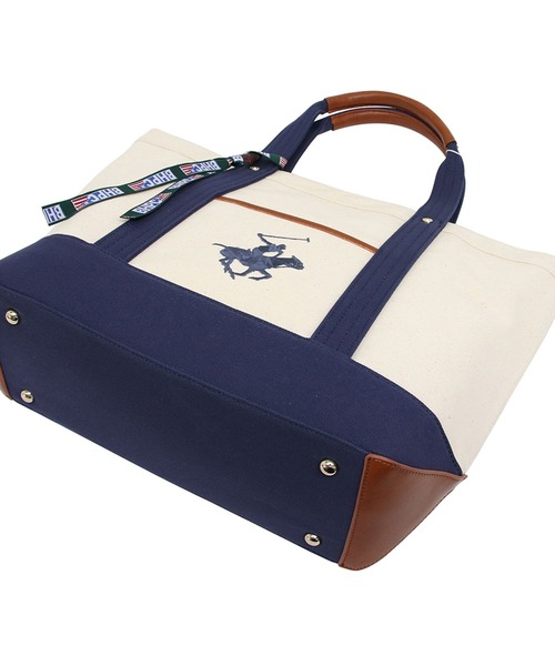 BEVERLY HILLS POLO CLUB(ビバリーヒルズポロクラブ)の「【BEVERLY HILLS POLO CLUB/ビバリーヒルズポロクラブ】キャンバスラージトートバッグ(トートバッグ・レディース・ブラック/ネイビー/グレー/オフホワイト/アイボリー・FREE)」の12枚目の写真