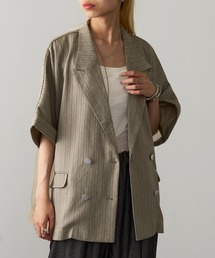 【MAGASIN DE MODE Onjna】バックオーガンザヘリンボーンサマーWジャケット trc
