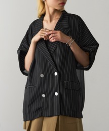【MAGASIN DE MODE Onjna】バックオーガンザヘリンボーンサマーWジャケット trc
