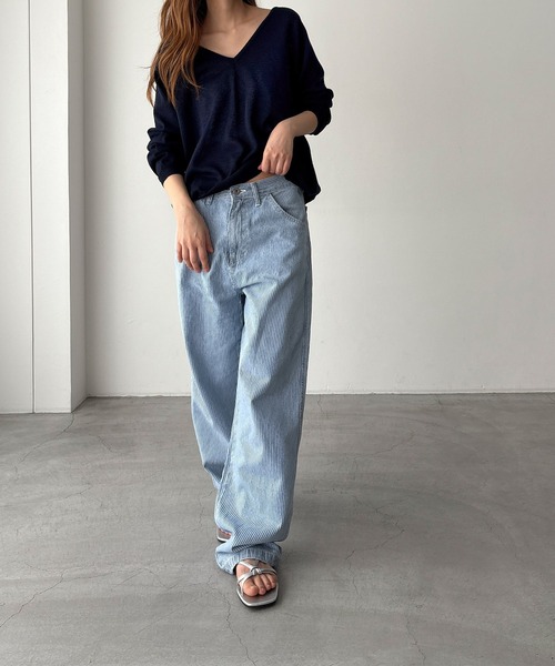 ニット セーター El mar　リネン混ショートスリーブポロニット レディース CANAL JEAN ニット セーター El mar リネン混ショートスリーブ