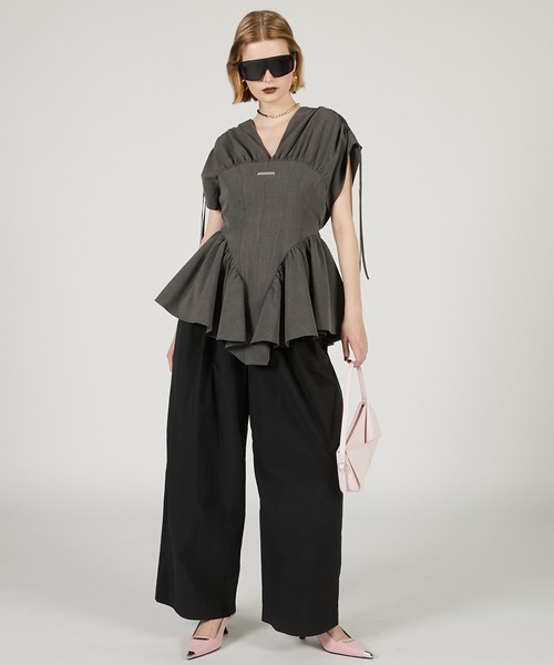 新品タグ付き　PRANK PROJECT バルーンペプラムチュニック バルーンペプラムチュニック / Balloon Peplum Tunic