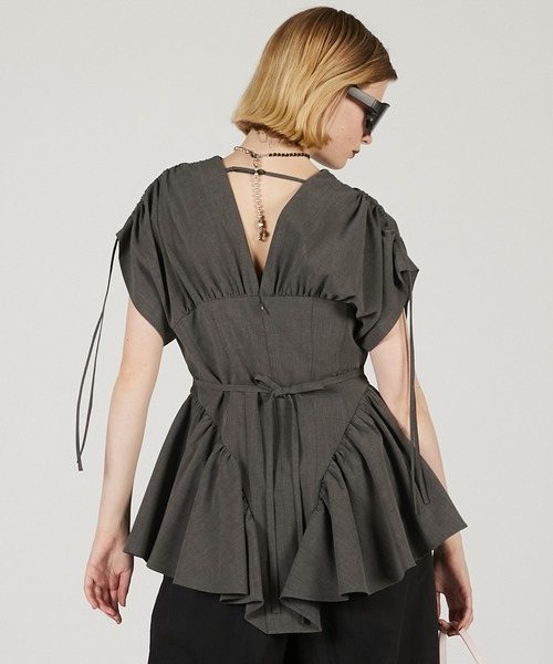 新品タグ付き　PRANK PROJECT バルーンペプラムチュニック バルーンペプラムチュニック / Balloon Peplum Tunic