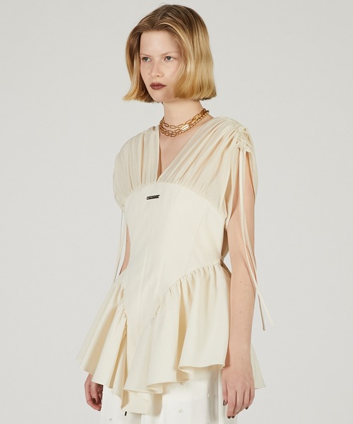 激安/新作 バルーンペプラムチュニック / Balloon Peplum Tunic トップス
