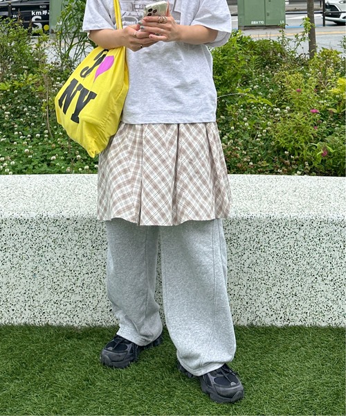 PILIT（ピリット）の「パネルフレア チェックミニスカート（スカート・レディース・ブラウン/オフホワイト・MEDIUM）」の2枚目の写真