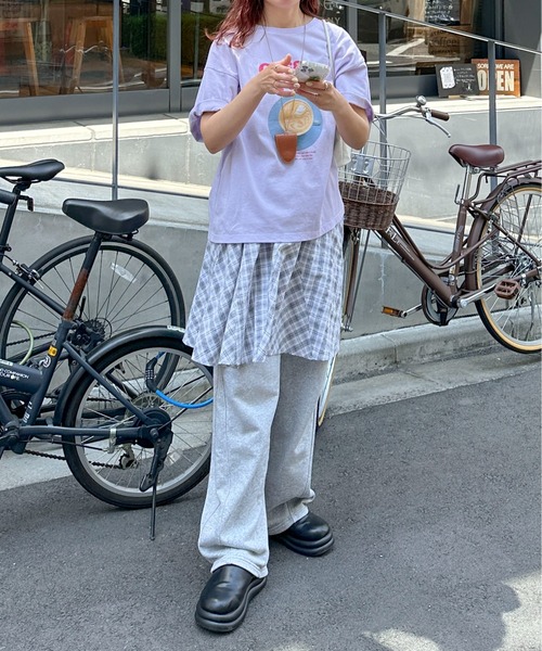 PILIT（ピリット）の「パネルフレア チェックミニスカート（スカート・レディース・ブラウン/オフホワイト・MEDIUM）」の3枚目の写真