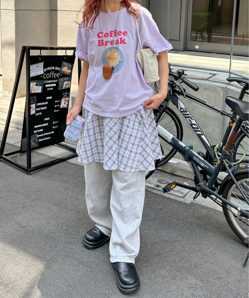 PILIT（ピリット）の「パネルフレア チェックミニスカート（スカート・レディース・ブラウン/オフホワイト・MEDIUM）」の7枚目の写真