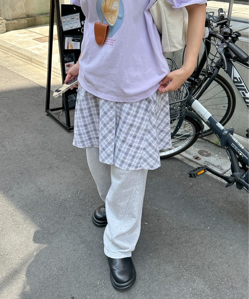 PILIT（ピリット）の「パネルフレア チェックミニスカート（スカート・レディース・ブラウン/オフホワイト・MEDIUM）」の8枚目の写真