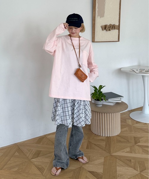 PILIT（ピリット）の「パネルフレア チェックミニスカート（スカート・レディース・ブラウン/オフホワイト・MEDIUM）」の13枚目の写真