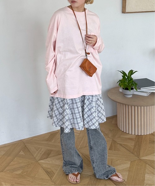 PILIT（ピリット）の「パネルフレア チェックミニスカート（スカート・レディース・ブラウン/オフホワイト・MEDIUM）」の14枚目の写真