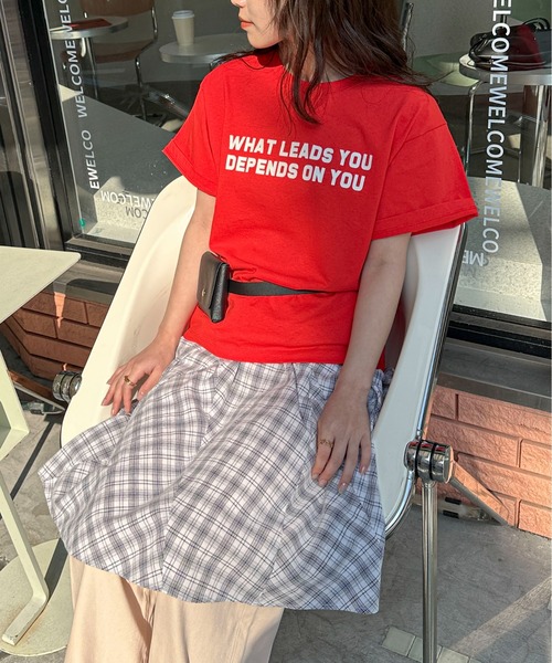 PILIT（ピリット）の「パネルフレア チェックミニスカート（スカート・レディース・ブラウン/オフホワイト・MEDIUM）」の22枚目の写真