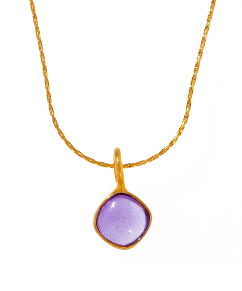 les bon bon】aura square tiny necklace/オーラ スクエア