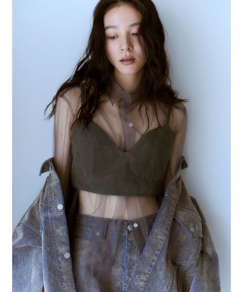 Ungrid（アングリッド）の「フェイクスウェードデザインビスチェ（キャミソール・レディース・ブラウン/チャコールグレー・FREE）」の19枚目の写真