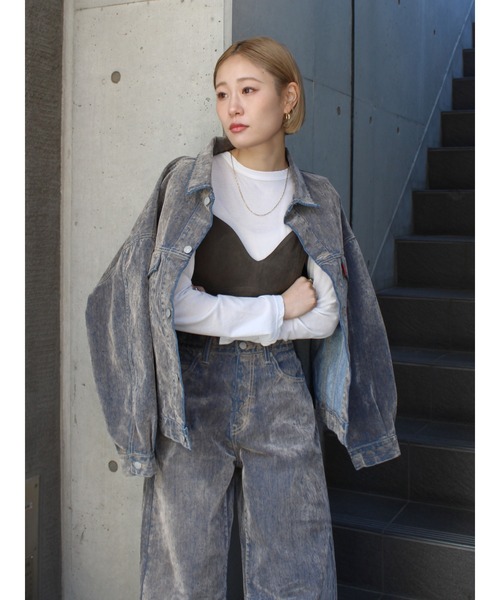 Ungrid（アングリッド）の「フェイクスウェードデザインビスチェ（キャミソール・レディース・ブラウン/チャコールグレー・FREE）」の5枚目の写真