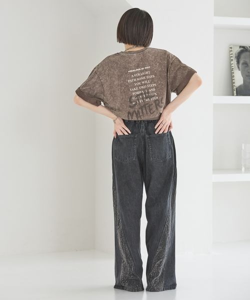 Anui（アニュイ）の「【UNISEX/2サイズ展開】ダストビンテージTシャツ（Tシャツ/カットソー・レディース・チョコ/ブラック・MEDIUM/LARGE）」の22枚目の写真