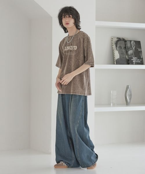 Anui（アニュイ）の「【UNISEX/2サイズ展開】ダストビンテージTシャツ（Tシャツ/カットソー・レディース・チョコ/ブラック・MEDIUM/LARGE）」の9枚目の写真