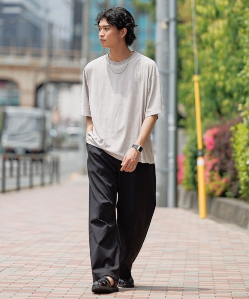 RAGEBLUE（レイジブルー）の「カットスウェード/ビッグシルエットTシャツ（Tシャツ/カットソー・メンズ・アイボリー/ネイビー/ベージュ/グレー・MEDIUM/LARGE）」の7枚目の写真