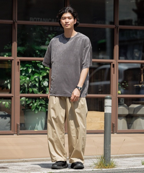 RAGEBLUE（レイジブルー）の「カットスウェード/ビッグシルエットTシャツ（Tシャツ/カットソー・メンズ・アイボリー/ネイビー/ベージュ/グレー・MEDIUM/LARGE）」の10枚目の写真