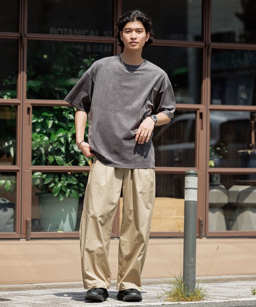 RAGEBLUE（レイジブルー）の「カットスウェード/ビッグシルエットTシャツ（Tシャツ/カットソー・メンズ・アイボリー/ネイビー/ベージュ/グレー・MEDIUM/LARGE）」の11枚目の写真