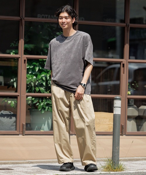 RAGEBLUE（レイジブルー）の「カットスウェード/ビッグシルエットTシャツ（Tシャツ/カットソー・メンズ・アイボリー/ネイビー/ベージュ/グレー・MEDIUM/LARGE）」の12枚目の写真